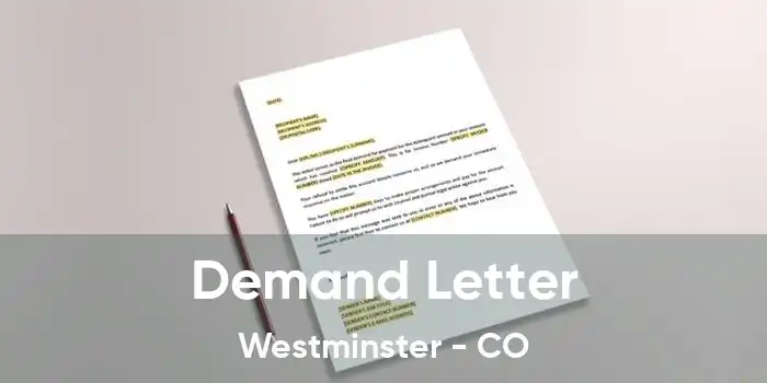 Demand Letter Westminster - CO