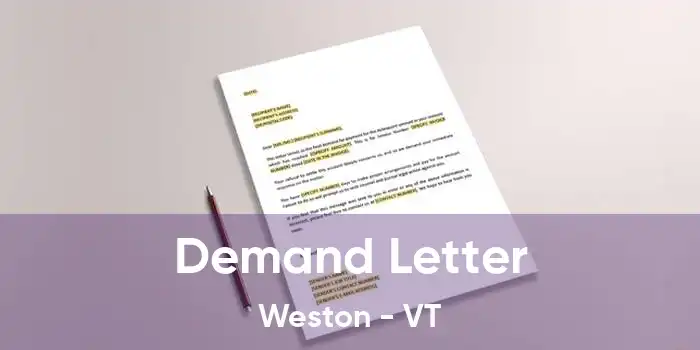 Demand Letter Weston - VT