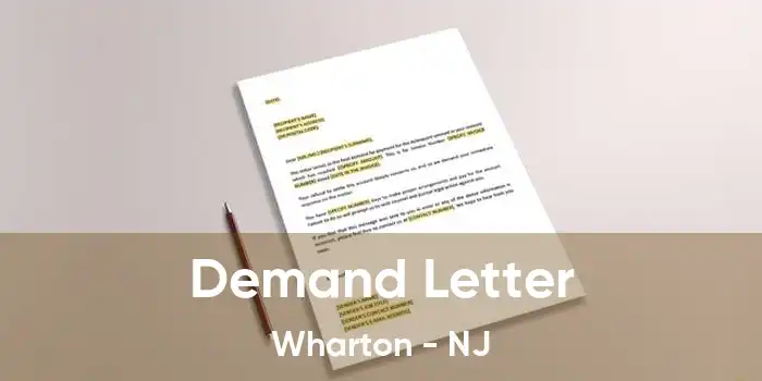 Demand Letter Wharton - NJ