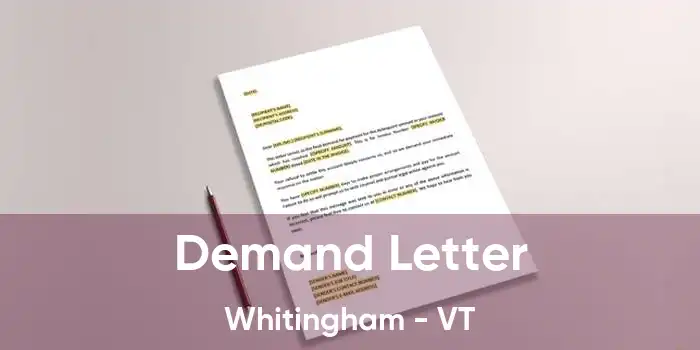 Demand Letter Whitingham - VT