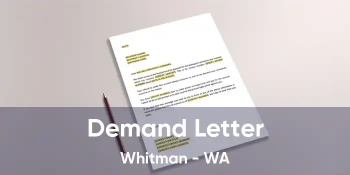 Demand Letter Whitman - WA