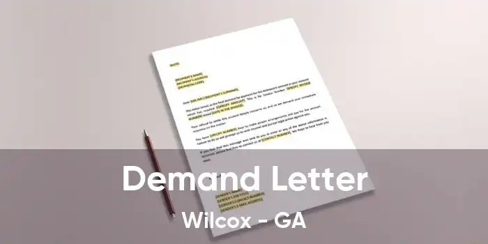 Demand Letter Wilcox - GA