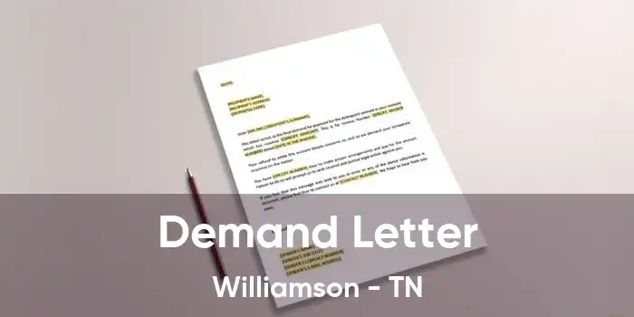 Demand Letter Williamson - TN