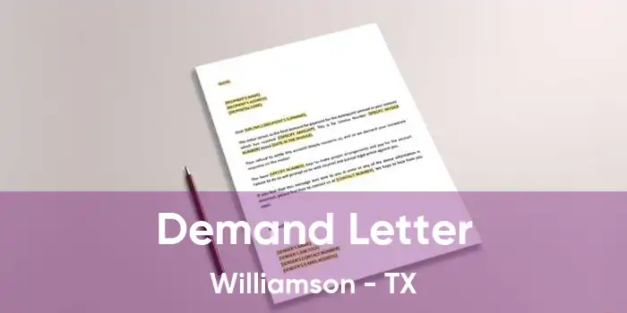 Demand Letter Williamson - TX