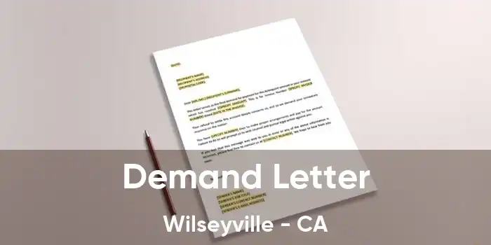 Demand Letter Wilseyville - CA