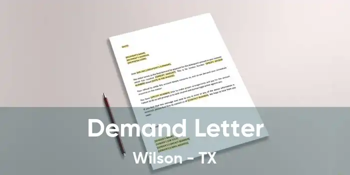 Demand Letter Wilson - TX