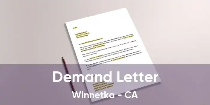 Demand Letter Winnetka - CA