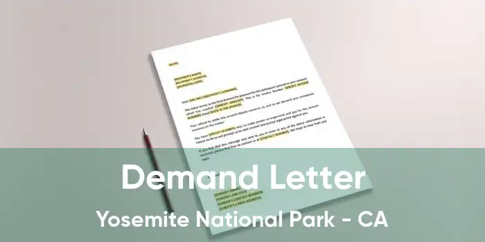 Demand Letter Yosemite National Park - CA