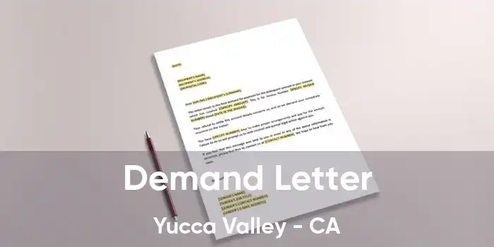 Demand Letter Yucca Valley - CA