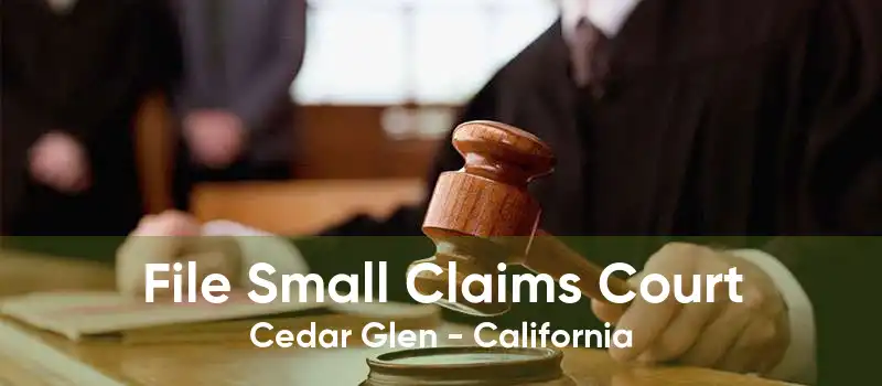 File Small Claims Court Cedar Glen - California