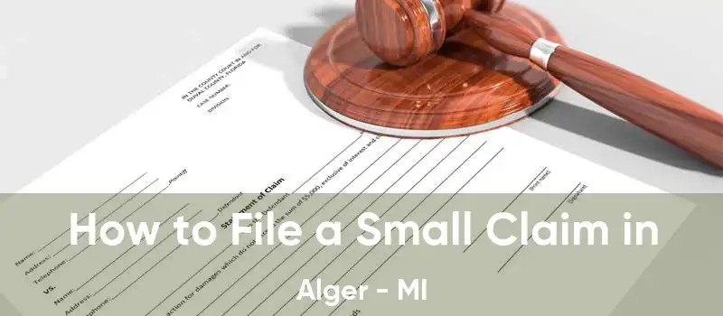 How to File a Small Claim in Alger - MI