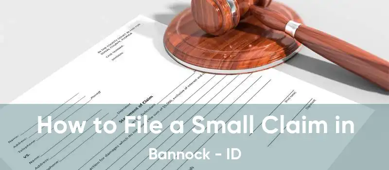 How to File a Small Claim in Bannock - ID