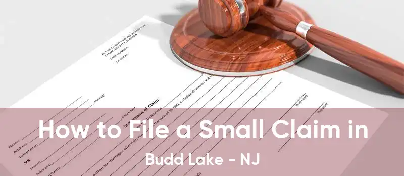 How to File a Small Claim in Budd Lake - NJ