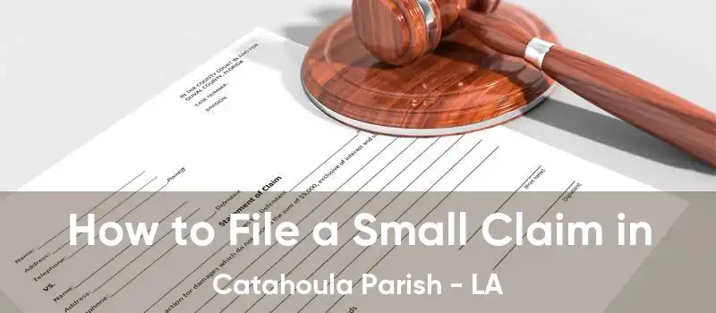 How to File a Small Claim in Catahoula Parish - LA