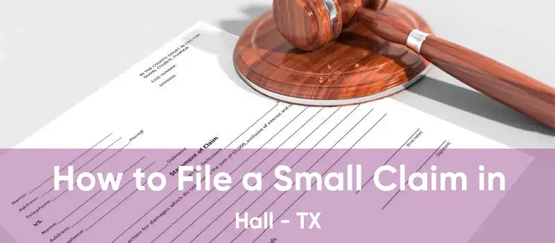 How to File a Small Claim in Hall - TX