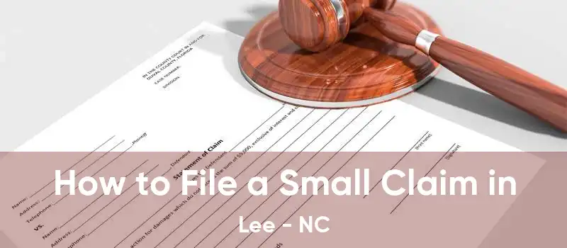 How to File a Small Claim in Lee - NC