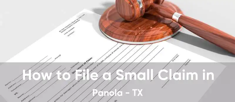 How to File a Small Claim in Panola - TX