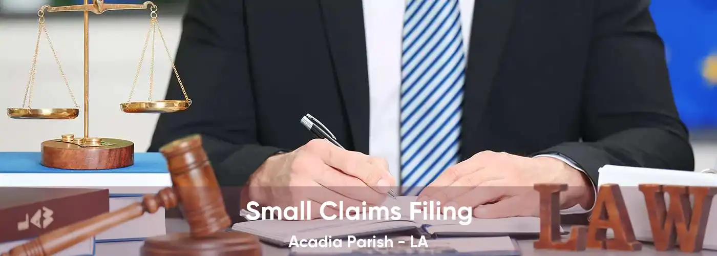 Small Claims Filing Acadia Parish - LA