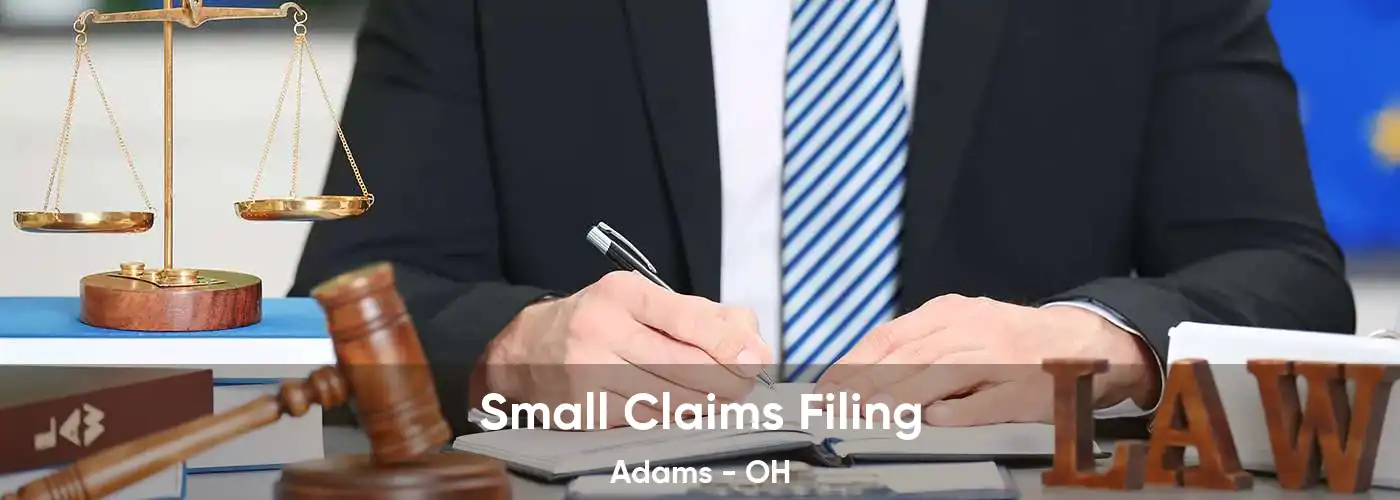 Small Claims Filing Adams - OH