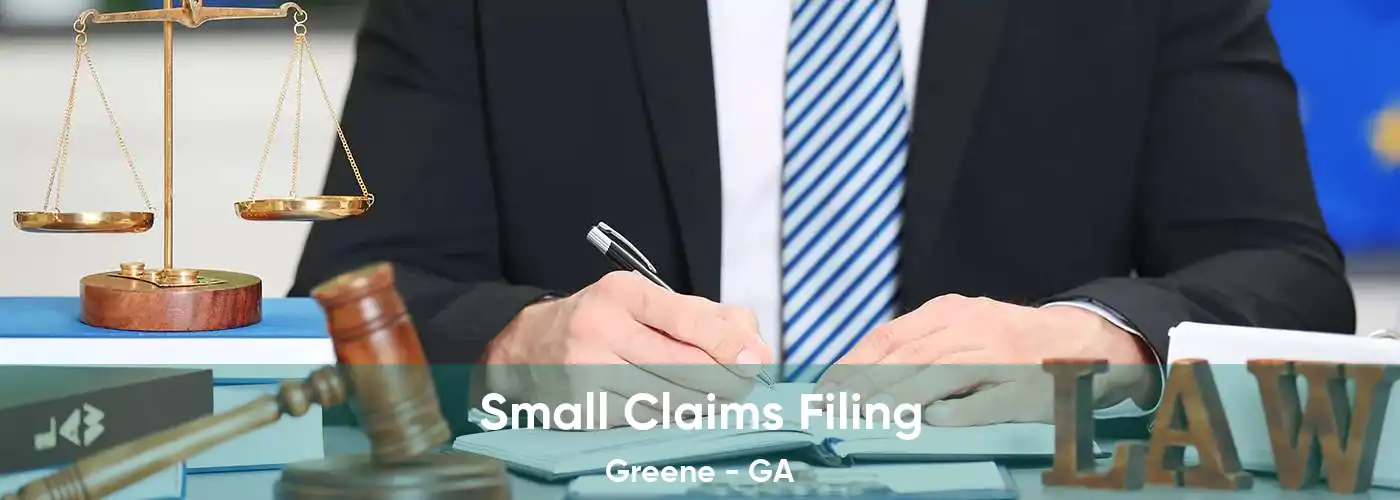 Small Claims Filing Greene - GA