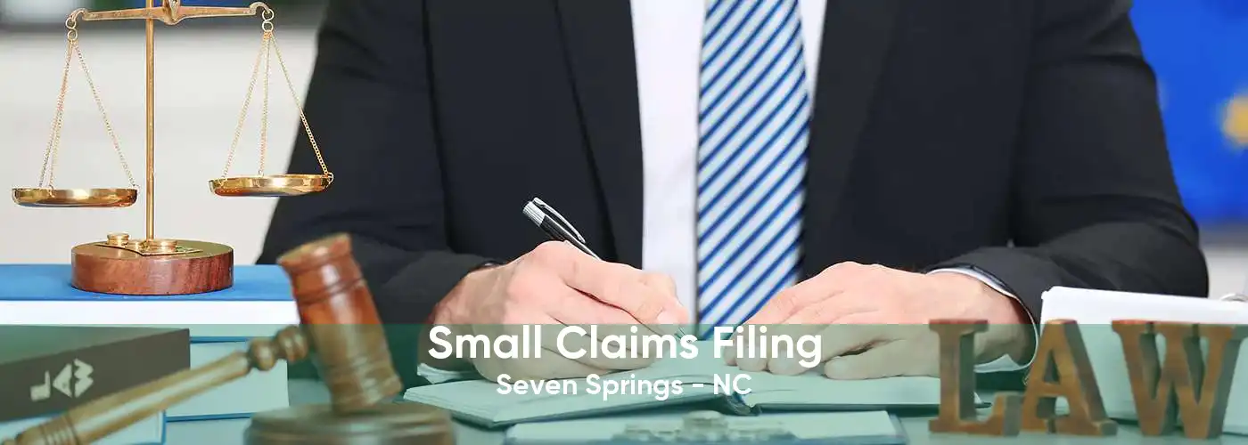 Small Claims Filing Seven Springs - NC